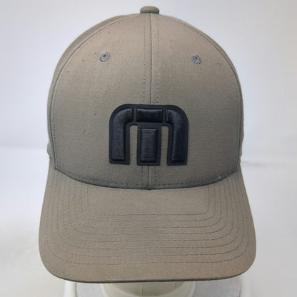 TravisMathew Snapback Hat Brown One Size Flexfit 110 Embossed Logo Golf Sport