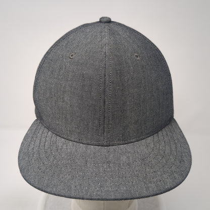 Big Accessories Snapback Hat Gray One Size Adjustable Solid Blank