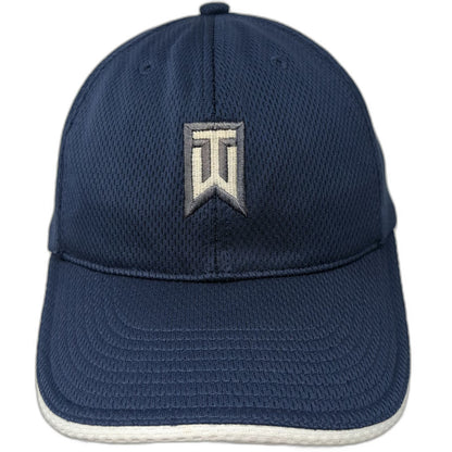 Nike Baseball Cap Blue White One Size Tiger Woods TW Logo Golf Strapback Hat