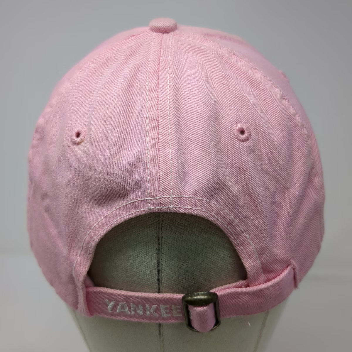New York Yankees MLB Drew Pearson Baseball Cap Pink White One Size Slideback Hat