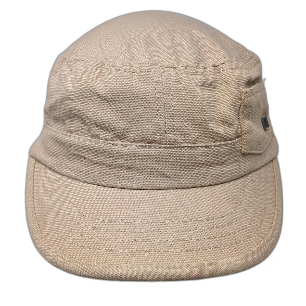 Roxy Army Cap Beige One Size Adjustable Slideback Side Pocket Heart Logo Hat