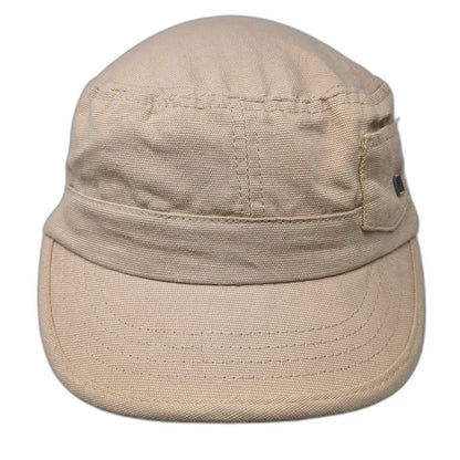 Roxy Army Cap Beige One Size Adjustable Slideback Side Pocket Heart Logo Hat