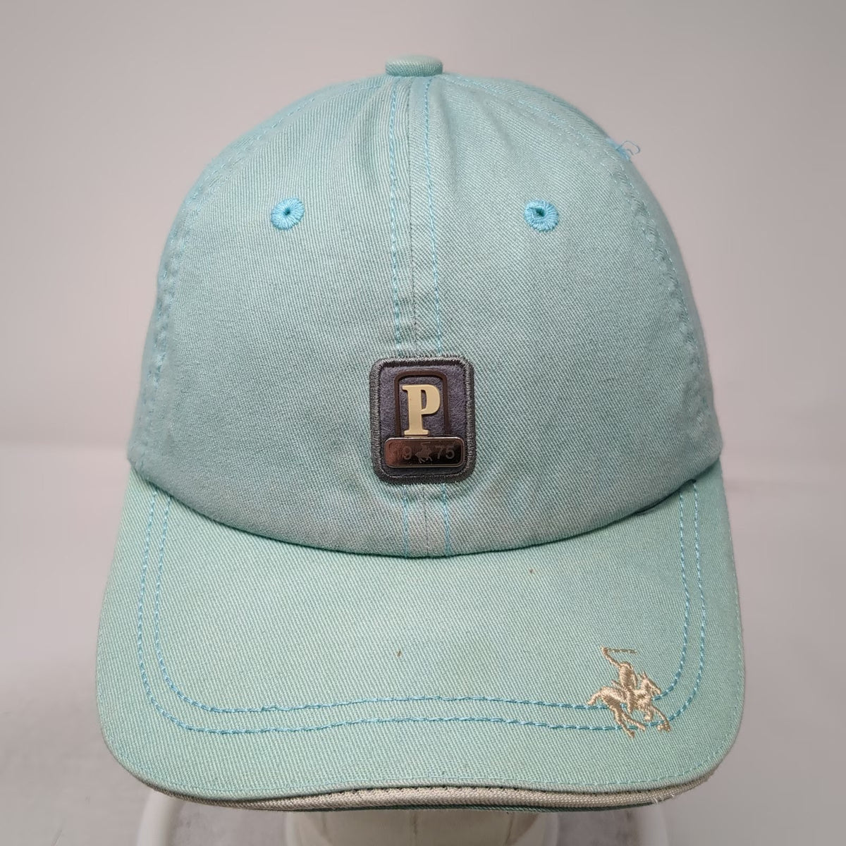 Polo Academy Baseball Cap Blue OSFM Slideback Embroidered Cotton Patch Logo Hat