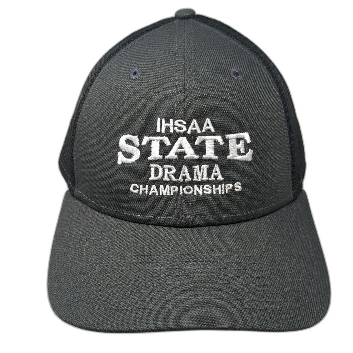 New Era IHSAA State Drama Championships Gray Trucker Hat One Size Mesh Snapback