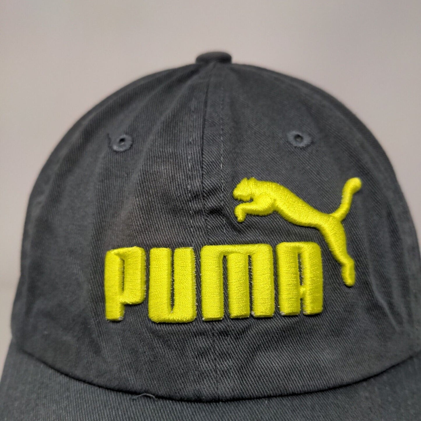 Puma Slideback Hat Gray OSFA Embroidered Adjustable Solid 6 Panel