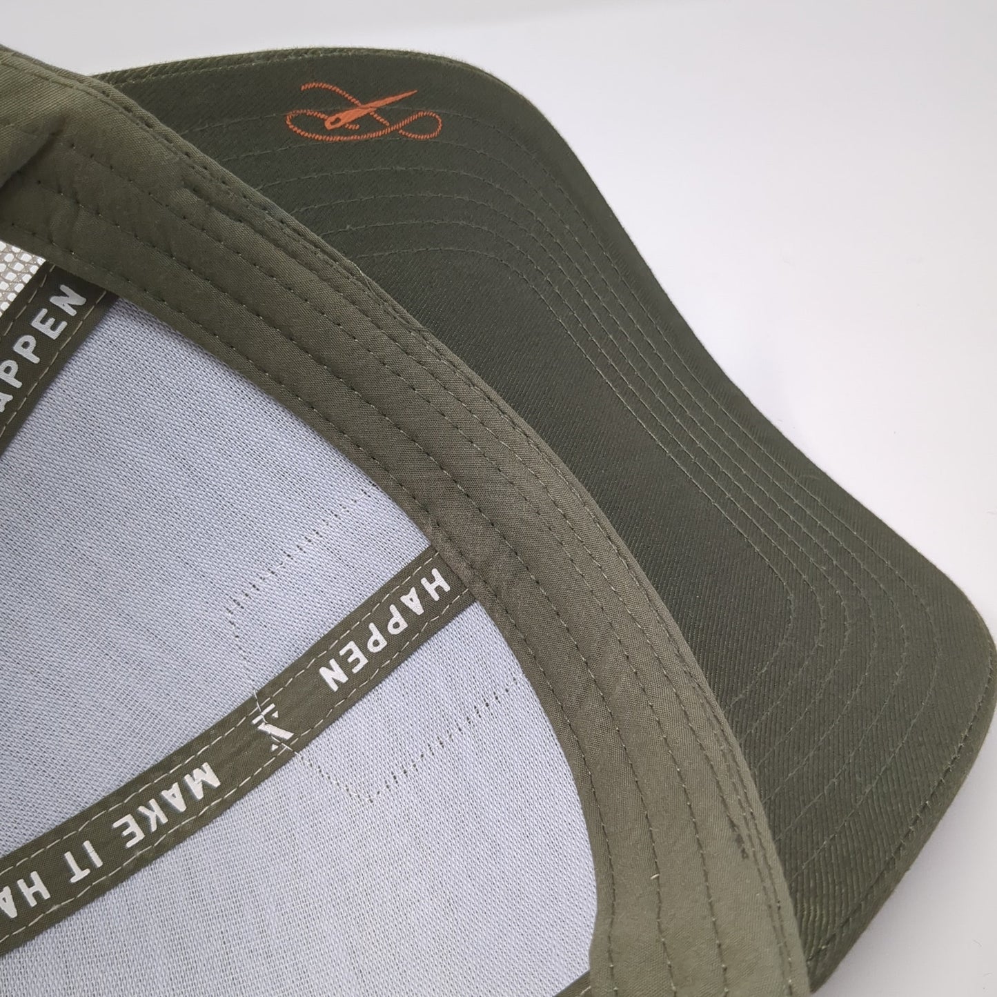 Namebrand Leather Patch Snapback Trucker Hat Green One Size Mesh Back