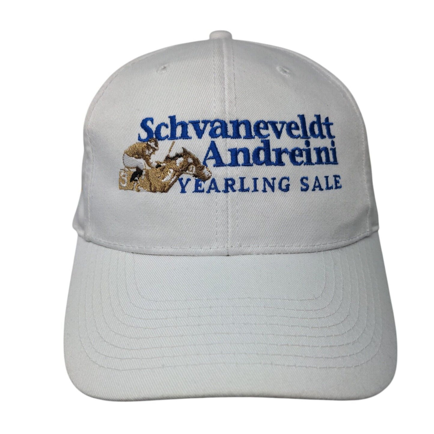 Schvaneveldt Andreini Yearling Sale Snapback Hat White OSFM Embroidered