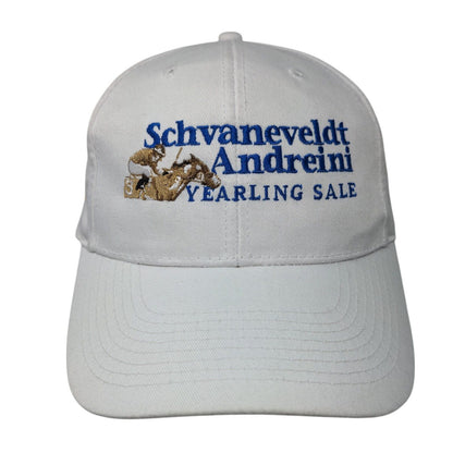Schvaneveldt Andreini Yearling Sale Snapback Hat White OSFM Embroidered