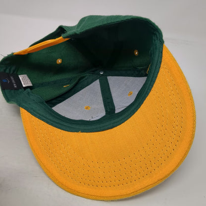 New Century Snapback Green Yellow One Size Hat Bridge and Tunnel Brewery Patch
