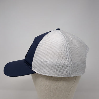 USA Flag Cabela's Snapback Trucker Hat Blue OS Adjustable Patriotic Mesh Back