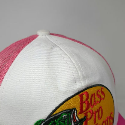 Bass Pro Shops Trucker Hat Pink One Size Mesh Snapback Bass Fish Graphic