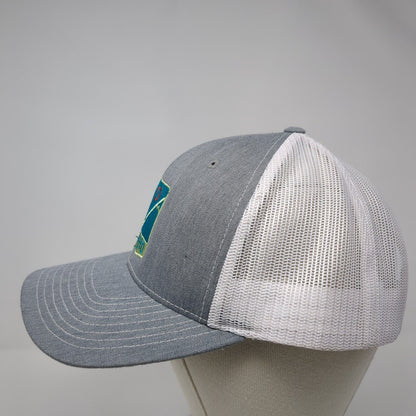 Idaho Snapback 112 Trucker Hat Gray One Size Adjustable Mesh Back Richardson