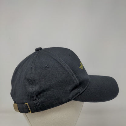 Yellow Pine Slideback Hat Black One Size Adjustable Vented Holes 6 Panel Cotton