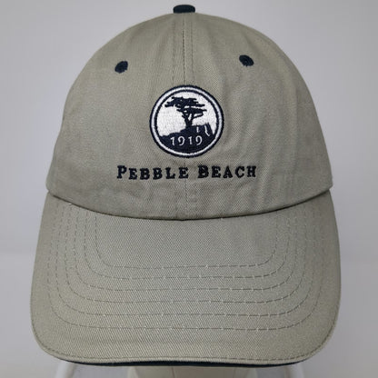 Pebble Beach Baseball Cap Beige One Size Hat 1919 Lone Cypress Golf Strapback