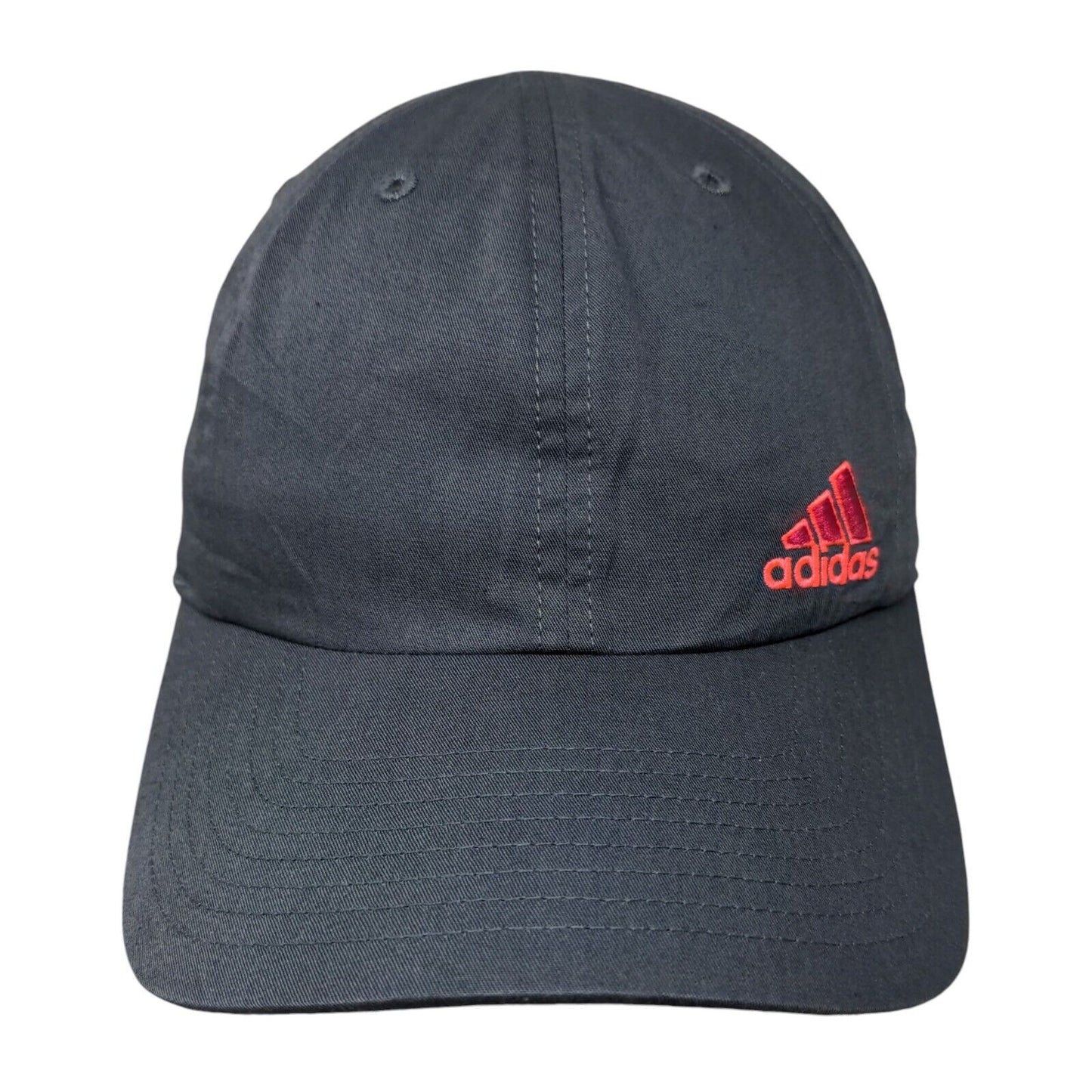 Adidas 3 Stripes Strapback Hat Gray One Size Adjustable Solid 6 Panel