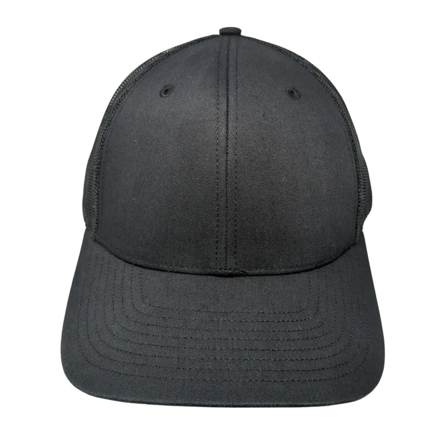 Richardson Snapback Trucker Hat Black OS Adjustable Mesh Back 6 Panel Blank