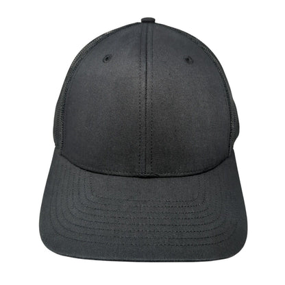 Richardson Snapback Trucker Hat Black OS Adjustable Mesh Back 6 Panel Blank