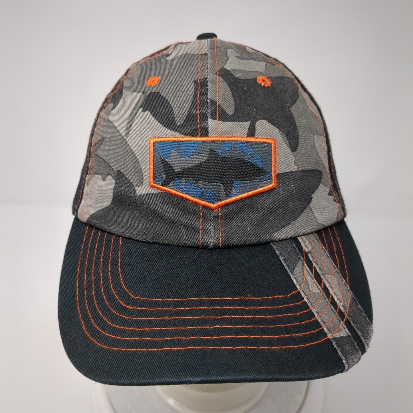 Crazy Shirts Strapback Hat Camouflage One Size Adjustable Shark Patch