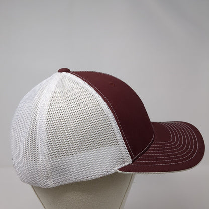 I Go Where You Go Fitted Trucker Hat Red 7 3/8-8 Mesh Back Colorblock