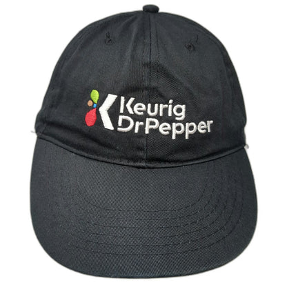 Keurig Dr Pepper Embroidered Logo Hat Black One Size Baseball Cap Strapback