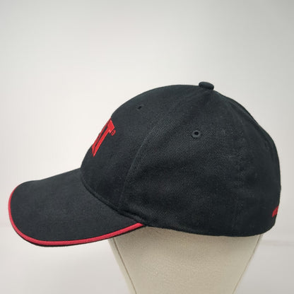 Caterpillar Baseball Cap Black M Red Contrast Piping Stretch Fit Embroidery Hat
