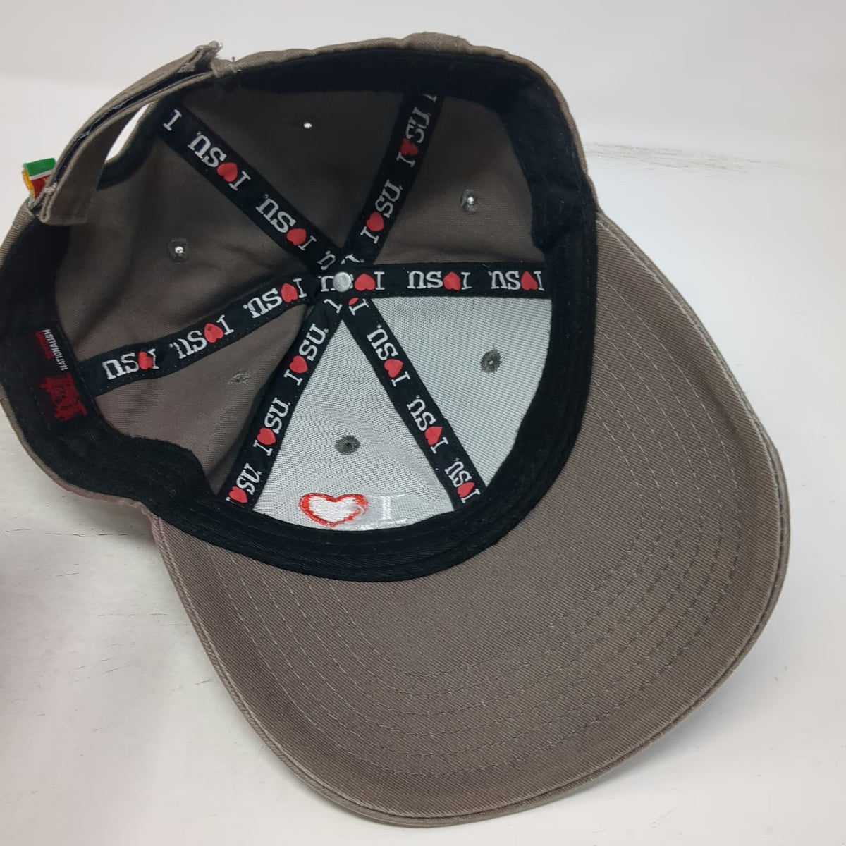 Beyond Nationalism I Love SU Baseball Cap Brown One Size Strapback Distressed