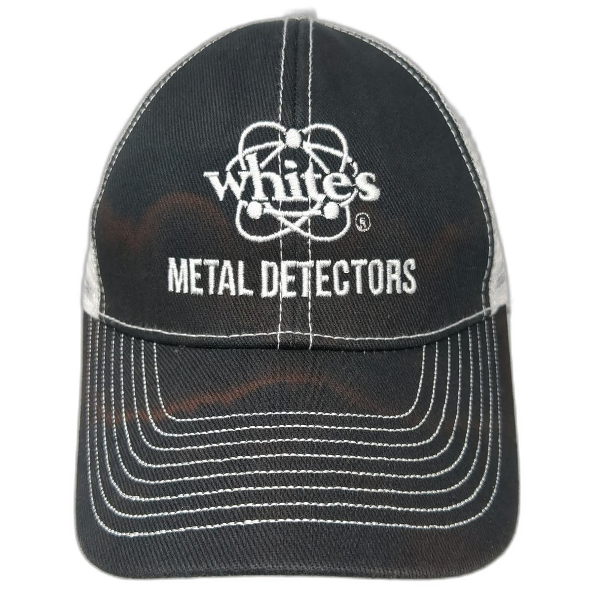 Headwear USA White's Metal Detectors Hat Baseball Cap Black OSFM Mesh Strapback