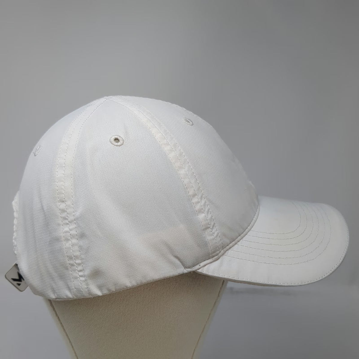 Mission Baseball Cap White One Size Cooling Performance Polyester Strapback Hat