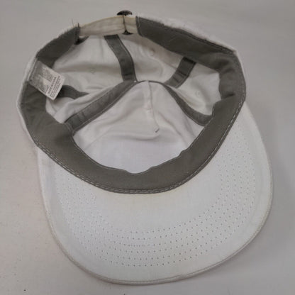 A to Z Slideback Hat White One Size Adjustable Vented Holes 5 Panel Cotton