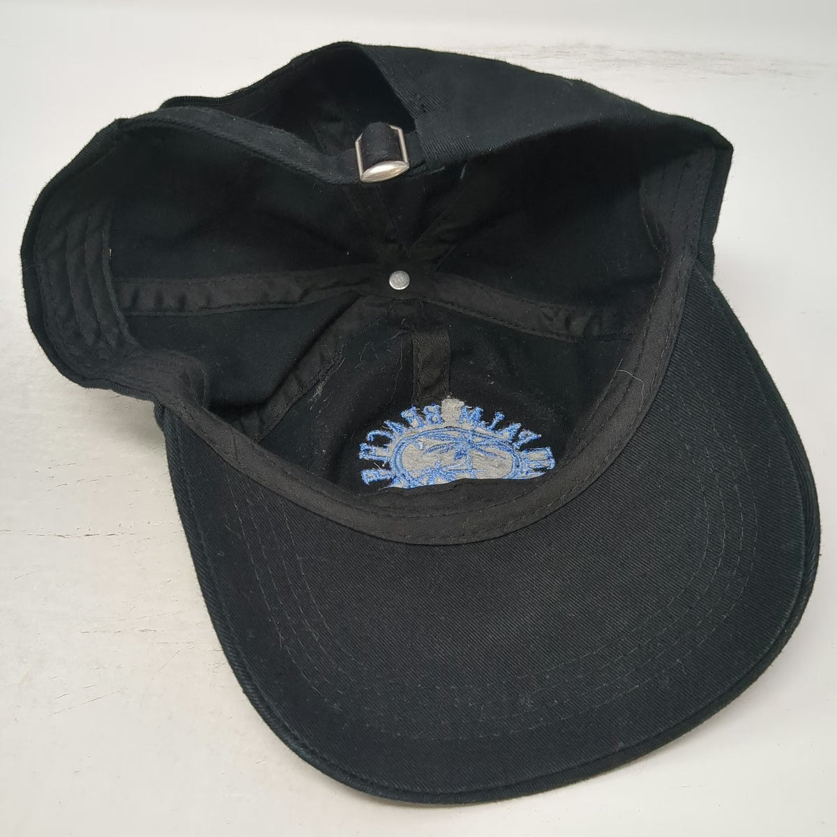 Baseball Cap Black One Size Palm Beach Leisure Club Embroidered Slideback Hat