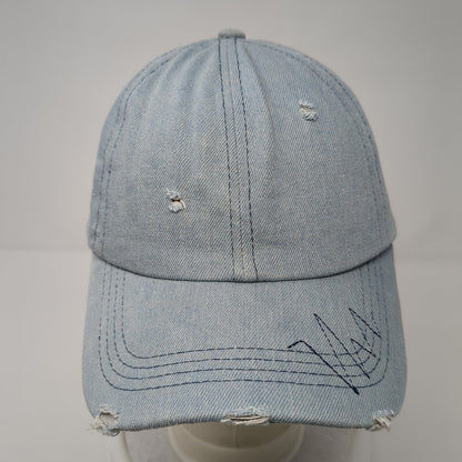 Unbranded Slideback Hat Blue One Size Solid Adjustable Denim Blank
