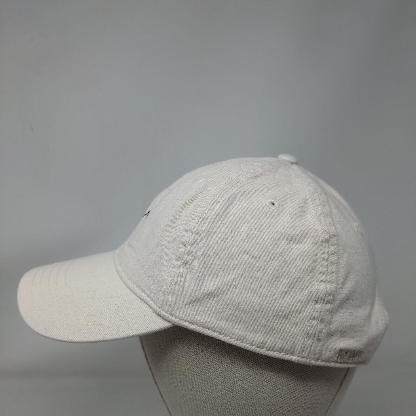 OMW Slideback Hat Tan One Size Embroidered Leather Strap Madewell