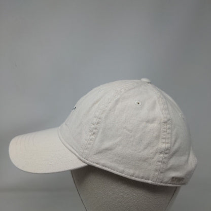 OMW Slideback Hat Tan One Size Embroidered Leather Strap Madewell