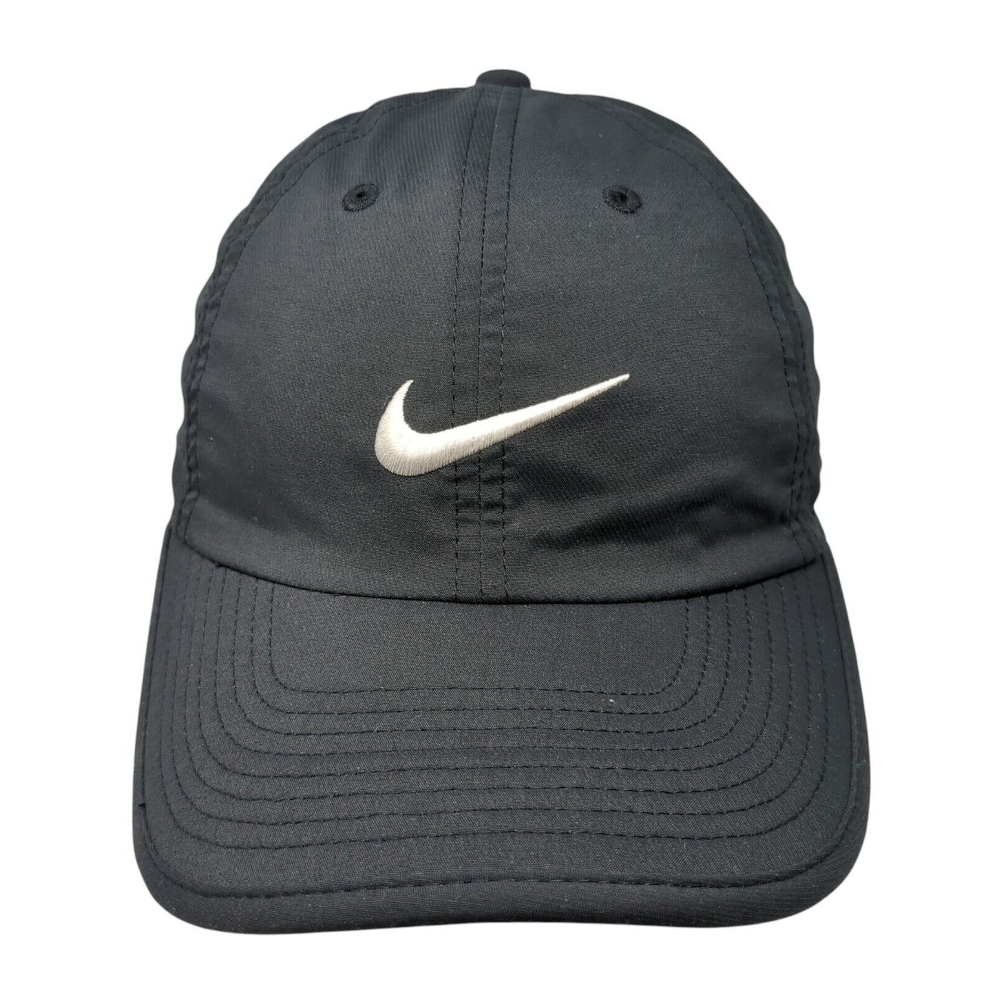 Nike Dri-Fit Strapback Hat Black One Size Adjustable Heritage86 Swoosh