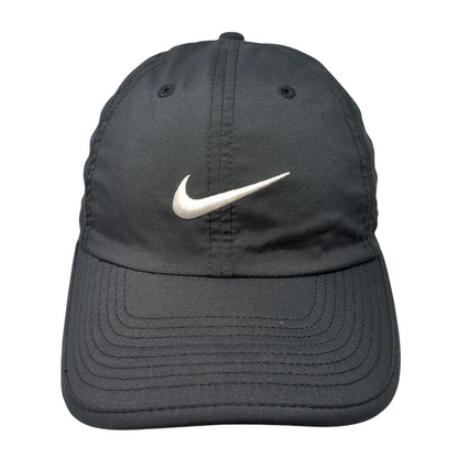 Nike Dri-Fit Strapback Hat Black One Size Adjustable Heritage86 Swoosh