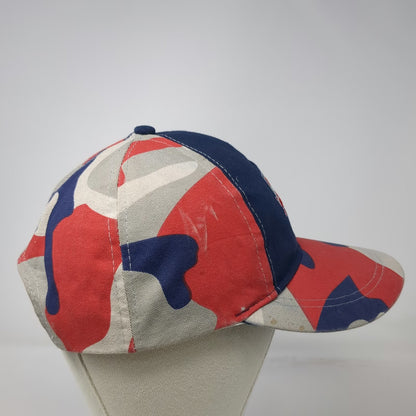 New York Red Bull Snapback Hat Blue Camo One Size Soccer Bayer Logo Club