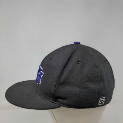 Rocky Fitted Hat Black 7 1/8 Embroidered Vent Holes Richardson Surge