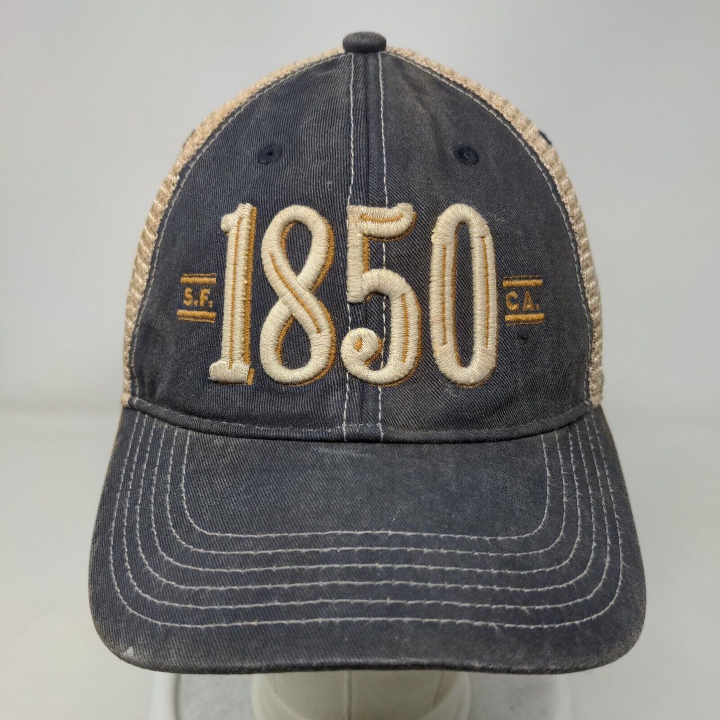 1850 Snapback Mesh Back Trucker Hat Blue One Size Colorblock Legacy