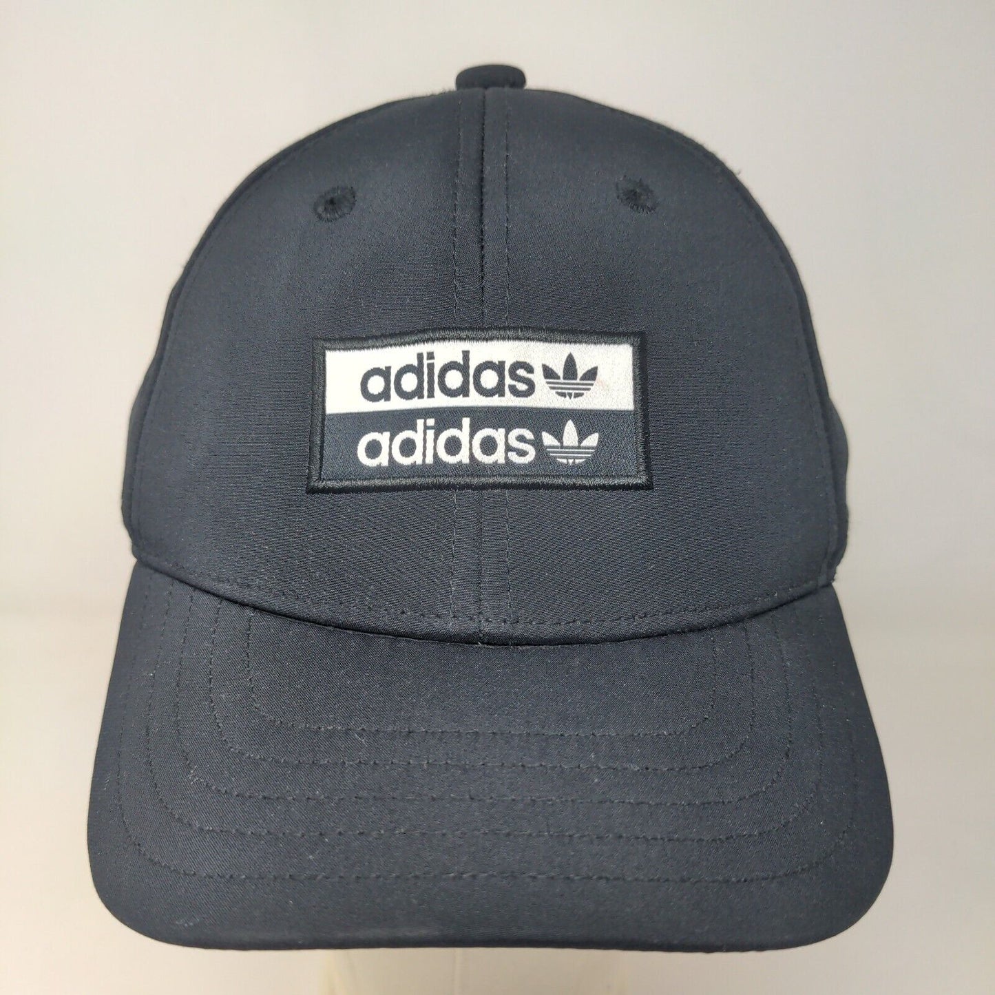 Adidas Men's Slideback Hat Black Adjustable Embroidered Trefoil Logo