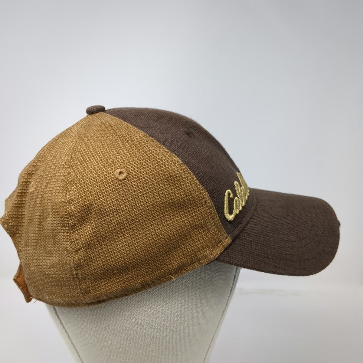 Cabela's Baseball Cap Brown One Size Waffle Knit Strapback Since 1961 Script Hat