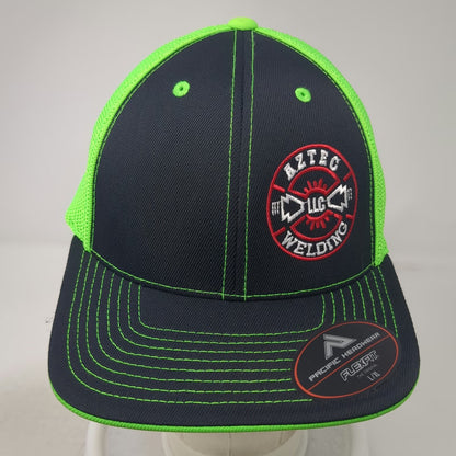 Pacific Headwear Baseball Cap Blue Green Red 8 Aztec Welding Mesh Flexfit Hat