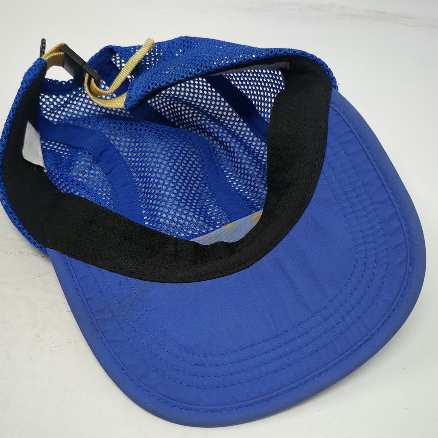Topo Designs 5 Panel Hat Blue One Size Mushroom Pattern Mesh Strapback Pinecone