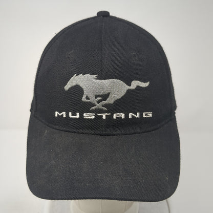 Mustang Slideback Hat Black One Size Adjustable Embroidered Open Road