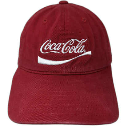 Coca-Cola Baseball Cap Red One Size Slideback Adjustable Embroidered Cotton Hat