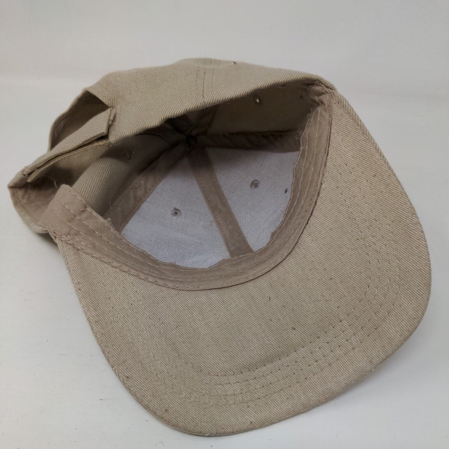 Unbranded Strapback Hat Tan One Size Solid Adjustable Blank 6 Panel