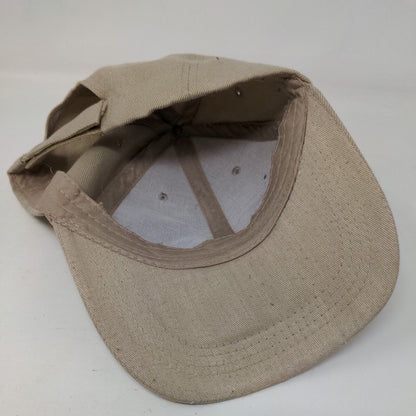 Unbranded Strapback Hat Tan One Size Solid Adjustable Blank 6 Panel