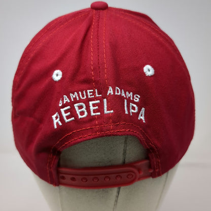 Red Snapback Hat One Size Samuel Adams Rebel IPA Beer Brewery Logo Adjustable