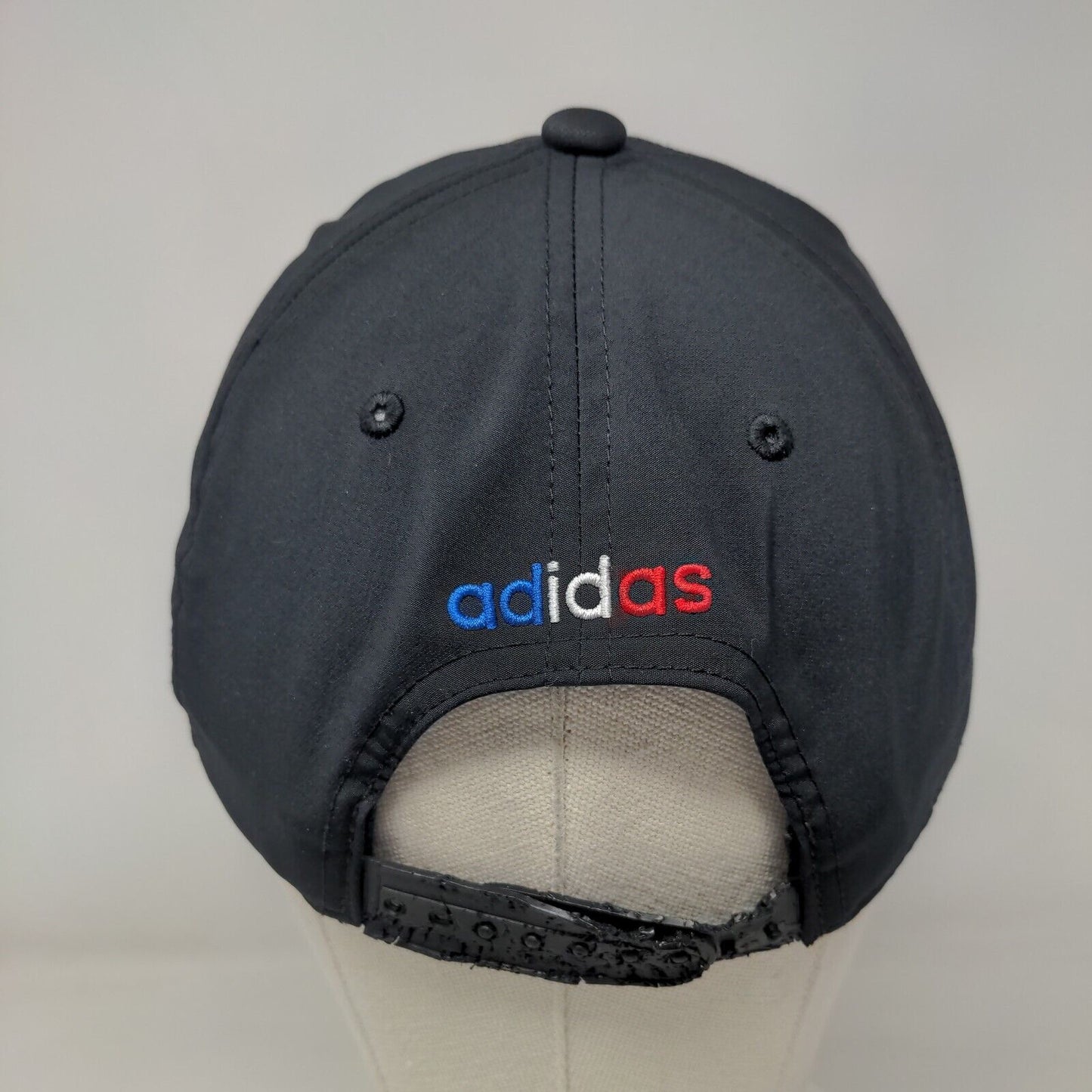 Adidas Snapback Hat Black OSFM Embroidered Trefoil Adjustable 6 Panel
