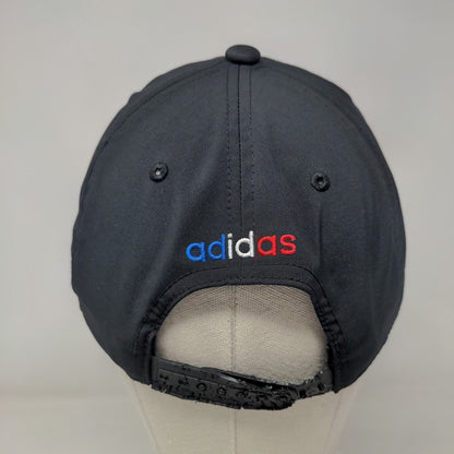 Adidas Snapback Hat Black OSFM Embroidered Trefoil Adjustable 6 Panel