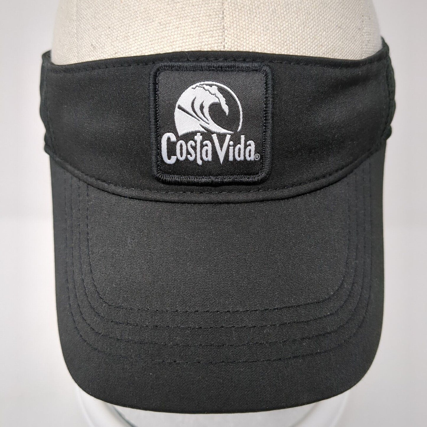 Costa Vida Patch Snapback Sun Visor Hat Black One Size Adjustable
